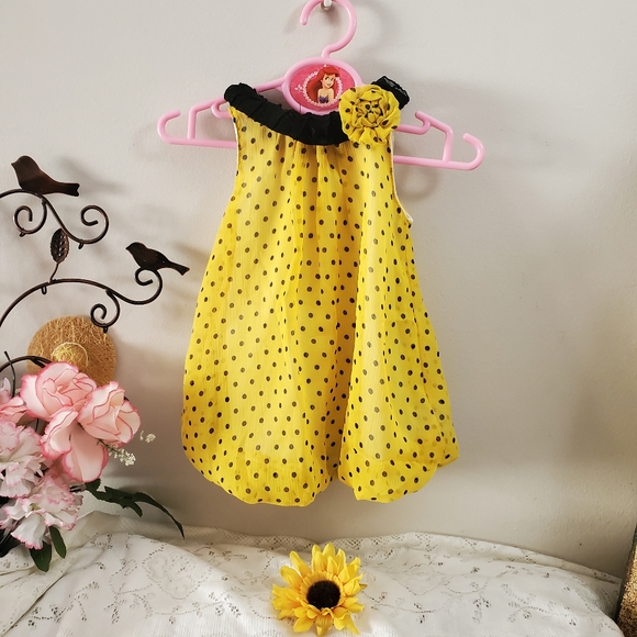 Yellow bodysuit with black polka-dot - Picture 1 of 5